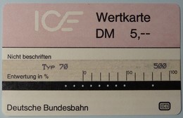GERMANY - Test - ICE 1b - Typ 70 - 5DM - 1st Issue - VF Used - T-Series: Testkarten