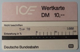 GERMANY - Test - ICE 2b - Typ 70 - 10DM - 1st Issue - VF Used - T-Series: Testkarten