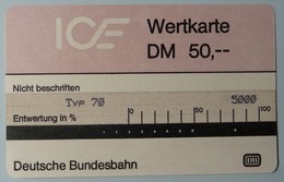 GERMANY - Test - ICE 3b - Typ 70 - 50DM - 1st Issue - VF Used - T-Series: Testkarten