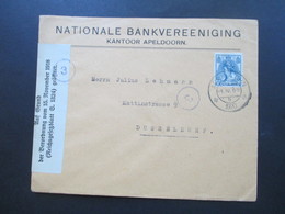 Niederlande 1920 Nationale Bankvereeniging Kantoor Apeldoorn Auf Grund Der Verordnung Vom 15. November 1918 Geöffnet - Briefe U. Dokumente