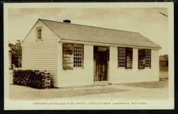 Ref 1302 - Real Photo Postcard - Greenfield Village Post Office - Dearborn Michigan USA - Dearborn