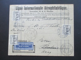 Niederlande 1929 Nr. 171 MeF (3) Ligue Int. Aerophilatelique Per Luchtpst / Airmal / Luftpost Vlieland Und Retour Haag - Lettres & Documents