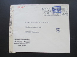 Niederlande 1941 Zensurbeleg OKW Zensur Geöffnet. Den Haag - Berlin Wannsee - Covers & Documents