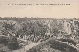 CPA 30  ROCHEFORT N.D. CHEMIN DU ROSAIRE 1924 - Rochefort-du-Gard