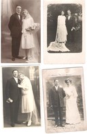 MARIAGE Lot 8 Cartes Photo De Jeunes Mariés En Habit De Noce Majorité 1900/1930 Situées Et Non Situées - 5 - 99 Postkaarten