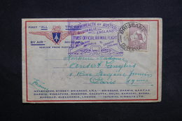 AUSTRALIE - Enveloppe 1 Er Vol Australie / GB En 1931 Pour Paris , Affranchissement Plaisant - L 31735 - Briefe U. Dokumente