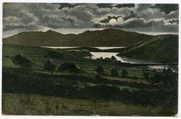 ISLE OF BUTE : LOCH FAD (MOONLIGHT) / ADDRESS - COATBRIDGE, WHIFFLET FARM (SPITTAL) / POSTMARK - ROTHESAY, 1906 - Bute