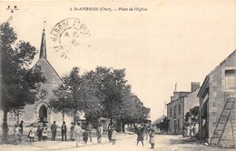 18-SAINT-AMBROIX- PLACE DE L'EGLISE - Otros & Sin Clasificación