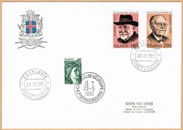 EUROPA FDC SERVICE . TIRAGE LIMITE Nr: 60/20. DU CONSEIL DE L'EUROPE STRASBOURG . REYKJAVIK .28.4.1980. ISLAND . - Cartas & Documentos