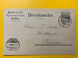 8695 - Häusler Papierwaren-Fabrik Lenzburg 5.09.1901 - Lenzburg