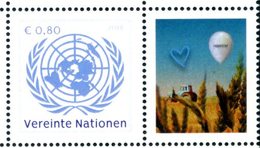 ONU Vienne 2018 - 1 Timbre Détaché De Feuille De Timbres Personnalisés UNODC Blue Heart Campaign Human Trafficking ** - Ungebraucht
