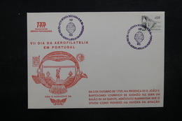 PORTUGAL - Enveloppe Par Ballon En 1989, Voir Cachets - L 31902 - Brieven En Documenten