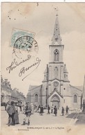 37. SEMBLANCAY. CPA . L'EGLISE. ANIMATION. ANNEE 1906 + TEXTE - Semblançay