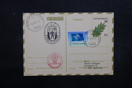 NATIONS UNIES - Entier Postal Par Ballon En 1982, Voir Cachets - L 31912 - Briefe U. Dokumente