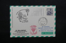 AUTRICHE - Carte Par Ballon En 1975, Voir Cachets  - L 31923 - Ballonpost