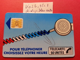 Ko23 Cordon Bleu Jean 50u SC4obSE Variété Décalage Bleu Dans Cartouche - Texte 7 Sous E - Trou 7 - Lot 4 Impact N°8497 - Telefonschnur (Cordon)