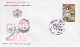 Enveloppe  FDC  1er  Jour   MONACO   Oeuvre  D' Alphonse   MUCHA   EUROPA   2003 - 2003