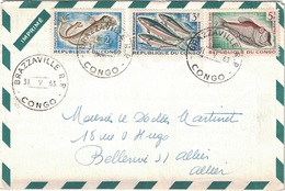 CONGO - 1963 - ENVELOPPE PUBLICITAIRE LABORATOIRES BOCQUET A DIEPPE -SEINE MARITIME - HEXACYCLINE - Used