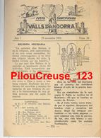 ANDORRE ESPAGNOL - VALLS D'ANDORRA - Périodique Religieux - N°58 Du 29/11/1953 - Voir Descriptif - TRES BON ETAT - [1] Hasta 1980