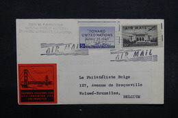 ETATS UNIS - Enveloppe Par Avion De Stanford En 1954 Pour La Belgique , Voir Cachet - L 31982 - 2c. 1941-1960 Cartas