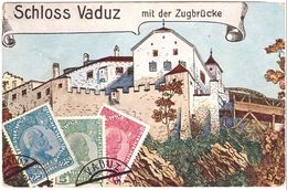 Liechtenstein 1920: CPI PK "Schloss Vaduz" MITLÄUFER Mi 231 "Deutschösterreich" O VADUZ *b* > Mauren (LBK CHF 120.00) - ...-1912 Vorphilatelie