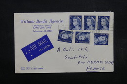 AUSTRALIE - Enveloppe Commerciale De Lane Cove Pour La France En 1953 , Affranchissement Plaisant - L 32074 - Storia Postale