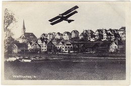 1919 Foto Ansichtskarte Aus Wallisellen Mit Flugzeug; Gelaufen Nach Glarus - Wallisellen