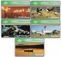 Shetland Island - Wildlife & Heritage - Complete Set Of 5, BTG-215-219, 2.000ex, All Mint - BT Algemene Uitgaven