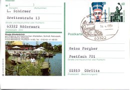 BRD Bildpostkarte 60 Pf. WSt. Sehenswürdigkeiten Bavaria München P139 W 2/28 ZF "Rhede-Wiedenbrück" SST14.4.94 RÖDERMARK - Postales Ilustrados - Usados