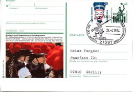 BRD Bildpostkarte 60 Pf. WSt. Sehenswürdigkeiten Bavaria München P139 W 2/27 ZF "Wolfach..." SST 24.4.94 REPPENSTEDT - Cartoline Illustrate - Usati