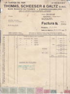 PERFINS, KING FERDINAND, COAT OF ARMS REVENUE STAMPS, INVOICE, IRONWORKS FACTORY, BRASOV, 1944, ROMANIA - Perfin