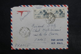 OCEANIE - Enveloppe De Papeete Pour Paris En 1951, Affranchissement Plaisant - L 32144 - Cartas & Documentos