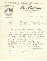 Lettre 1933 / 03 SAINT SAUVIER / R. MICHEAU / Forge Et Charronnage - 1900 – 1949