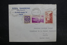 MONACO - Enveloppe Commerciale ( Négociant En Philatélie De Nice ) Pour La France En 1941 - L 32210 - Lettres & Documents