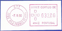 Mechanical Franchise -  2600 VILA FRANCA DE XIRA . 1990 - Franking Machines (EMA)