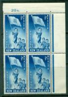 New Zealand 1953 Health 1½d Guides Sheet Value Block 4  MH/MUH Lot25875 - Neufs