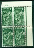 New Zealand 1953 Health 2d Scouts Sheet Value Block 4  MH/MUH Lot25887 - Neufs