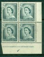 New Zealand 1954 QEII 1/2d Grey Plate 1 Block 4 MH/MUH Lot25319 - Neufs