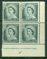 New Zealand 1954 QEII 1/2d Grey Plate 1 Block 4 MUH Lot25320 - Neufs