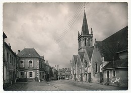 CPSM  - BALLOTS (Mayenne) - L'Eglise Et La Rue Nationale - Other & Unclassified
