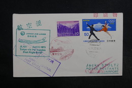 JAPON - Enveloppe 1er Vol Tokyo / Londres En 1973 - L 32280 - Covers & Documents