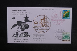 JAPON - Enveloppe 1er Vol Polaire Tokyo / Londres En 1979 - L 32281 - Covers & Documents
