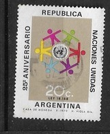 ARGENTINA  1970 The 25th Anniversary Of The United Nations  /Persons Surrounding U.N.O. Emblem   Ø - Used Stamps