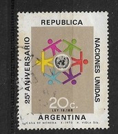 ARGENTINA  1970 The 25th Anniversary Of The United Nations  /Persons Surrounding U.N.O. Emblem   Ø - Usati
