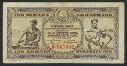 Yougoslavie . Jugoslavija . 100 Dinara 1946 . - Jugoslawien