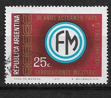 ARGENTINA  1971 The 30th Anniversary Of The Fabricaciones Militares, Arsenals     Ø - Usati