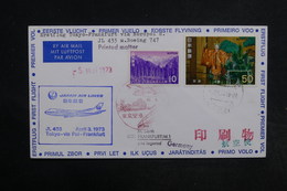 JAPON - Enveloppe 1er Vol Polaire Tokyo / Frankfurt En 1973 - L 32306 - Brieven En Documenten