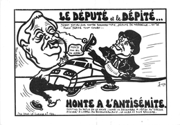 Illustrateur "LARDIE" - TGV - Politique - J.Marie LE PEN Et Bernard TAPIE - Tirage Limité 85 Ex - Honte à L'Antisémite - Otros & Sin Clasificación