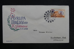 TURQUIE - Enveloppe FDC En 1959 - L 32320 - FDC