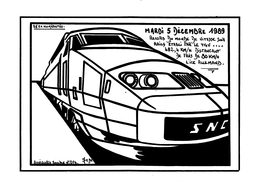 ¤¤  -  Illustrateur "LARDIE"  -  TGV  -  Record Du Monde De Vitesse Le 5 Décembre 1989 -  Tirage Limité 85 Ex  -  ¤¤ - Andere & Zonder Classificatie